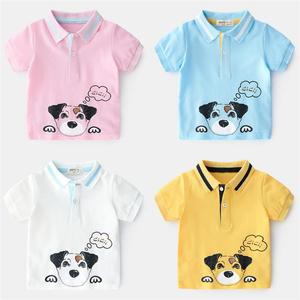 Polo en coton à manches courtes pour garçons, imprimé animalier, tricoté, décontracté, été, vente en gros, provenant d'un fournisseur chinois - Product Image 1