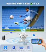 Projecteur Vidéo Magcubic HY320F Design Football Pico Multimédia pour Appartement Proyector Android 14 Home Cinéma