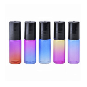 Flacons roll-on en verre 5 ml à dégradé <span class=keywords><strong>de</strong></span> couleurs pour soins <span class=keywords><strong>de</strong></span> la peau, huiles et parfums, avec bouchon en <span class=keywords><strong>bois</strong></span> et bille roulante en aluminium – Emballage cosmétique - Product Image 6