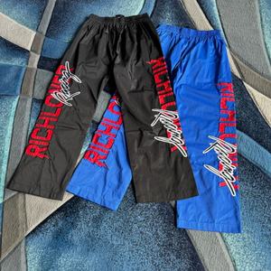 Manufacturer Custom logo Man Loose Casual <b>Straight</b> <b>Leg</b> Trousers Polyester Side Embroidery Windbreak Nylon Mens <b>Track</b> <b>Pants</b> - Product Image 3