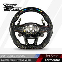 Volant en fibre de carbone forgé sur mesure avec LED pour Seat Cupra Tavascan Terramar Formentor VZ Leon Ibiza Ateca Arona