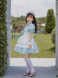 <span class=keywords><strong>Costume</strong></span> da Cameriera per Halloween, Abito Lolita Nero Giapponese per Ragazze, <span class=keywords><strong>Costume</strong></span> per Bambini per Spettacoli Animati - Product Image 4