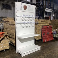 Étagères de supermarché Chuangmeijia, présentoir de vente au détail avec crochets et étagères pour épices, en-cas et petits accessoires
