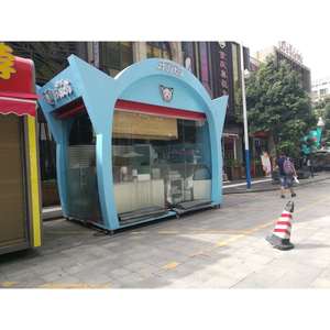 Kiosque alimentaire mobile en acier inoxydable, espace de préparation extérieur carré de 4,8 m, alimentation intégrée, montage facile, origine Yunnan - Product Image 5