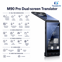 Dispositif de traduction pliable M90Pro, 150 langues, reconnaissance vocale et photo hors ligne pour les conférences commerciales à l'étranger