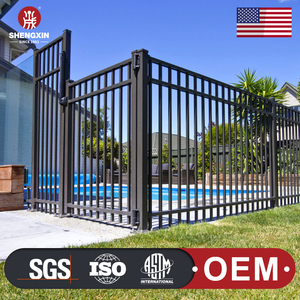 Clôture de jardin en métal personnalisée 6x8 / Clôture décorative en acier résidentielle Clôture en métal noir à piquets Clôture en fer forgé à vendre - Product Image 6