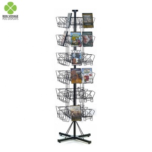 Étagère de présentation de cartes postales en fil métallique sur pied pour magasin de détail - Product Image 1