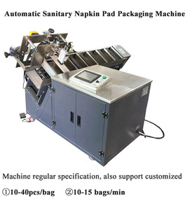 Machine d'emballage semi-automatique pour serviettes hygiéniques et produits d'hygiène jetables avec contrôle PLC pour 10 à 40 pièces par <span class=keywords><strong>sac</strong></span> - Product Image 1