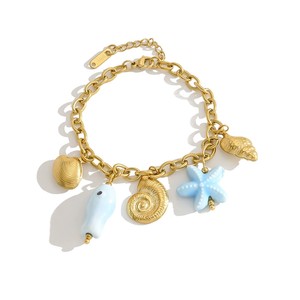 <span class=keywords><strong>Collana</strong></span> Estiva Impermeabile con Ciondolo a <span class=keywords><strong>Stella</strong></span> <span class=keywords><strong>Marina</strong></span> e Conchiglia in Acciaio Inossidabile, Stile Oceano Fai-da-te, per la Spiaggia - Product Image 6