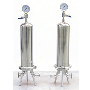 Filtros de Acero Inoxidable 304 de 20 Pulgadas de un Solo Núcleo Resistentes a Altas Temperaturas (80°C) ° Operación C en Purificación de Fluidos de Refinación de Petróleo - Product Image 1