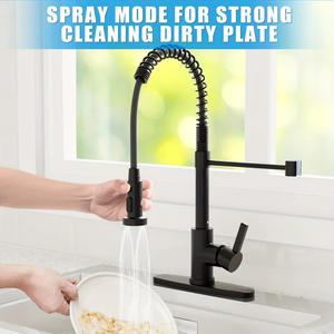 Rubinetto da <span class=keywords><strong>Cucina</strong></span> Moderno Commerciale a Molla con Piedistallo, 2 Funzioni, Estraibile, Acqua Calda e Fredda, <span class=keywords><strong>per</strong></span> Progetti Residenziali - Product Image 5