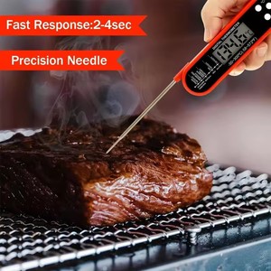 RTS 0.5 thứ hai ngay lập tức đọc kỹ thuật số thịt Nhiệt kế ± 0.5 ℉ độ chính xác 100% không thấm nước tự động lật sáng màn hình LCD chuyển động - Product Image 3