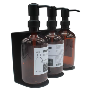 Supporto parete ABS tripla <span class=keywords><strong>doccia</strong></span> Dispenser <span class=keywords><strong>Shampoo</strong></span> balsamo sapone Dispenser con pompa liquida supporto in acciaio inox per alberghi - Product Image 3