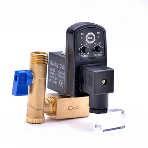 ACE Automatic Waterproof Brass Timer Drain Blow Down Valve 2/2 1/2" Port Opt Electronic drain valve