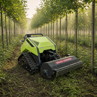 OEM ODM Mesin Pemotong Rumput Diesel Crawler Remote Control yang Dapat Disesuaikan, Mini Cultivator untuk Pekerjaan Pembersihan Rumput di Berbagai Medan