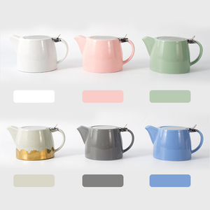 <span class=keywords><strong>Teiera</strong></span> in Ceramica <span class=keywords><strong>Rossa</strong></span> dal Design Classico con Infusore in Acciaio Inossidabile, Best Seller - Product Image 2
