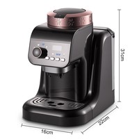 Cafetera Turca con Molinillo Incorporado, Autolimpieza Automática, Antigoteo, Tanque de Agua de 1000 ml, Cafetera Árabe para el Hogar