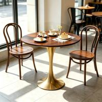 Ensemble table et chaises de salon décontractées de style médiéval; Tables de bistrot compactes pour la maison/le balcon; Marque Tea Wood SHANMU