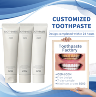Dentifrice blanchissant Original prix usine OEM ODM bonne qualité dentifrice personnalisé couleur spécifications