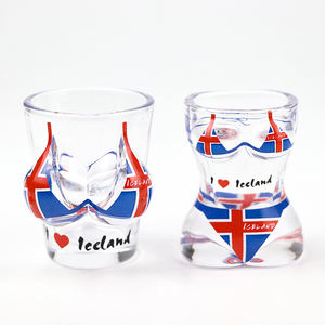 Vente en gros de logo personnalisé Islande Pays-Bas nation drapeau souvenir cadeau touristique bikini sexy shot glass - Product Image 1