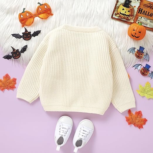 Maglione di zucca per bambini lavorato a mano all'uncinetto 1 anno Pullover per neonato abbigliamento per neonati maglione di maglieria per bambina - Product Image 2