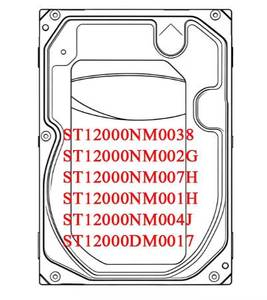 ฮาร์ดไดรฟ์ SATA ขนาด 12TB รุ่น ST12000NM0038 ST12000NM002G ST12000NM007H ST12000NM001H ST12000NM004J ST12000DM0017 ขนาด 3.5 นิ้ว - Product Image 1