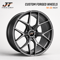 Jantes en alliage d'aluminium forgé monobloc 6061T6 personnalisées JTO 18-22 pouces, couleur bronze foncé, concaves profondes, à rayons en Y, pour voitures de performance