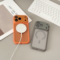 Protection d'objectif d'appareil photo en métal avec support invisible et coque de téléphone à chargement magnétique sans fil pour iPhone 18 Pro Max 17