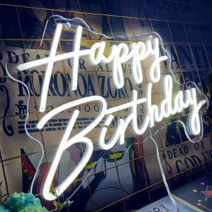 Buon compleanno LED insegna al neon <span class=keywords><strong>oh</strong></span> <span class=keywords><strong>baby</strong></span> per la stanza festa di compleanno decorazione per la casa di nozze - Product Image 1