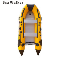 Bateau gonflable Bateau de sauvetage en caoutchouc pour la pêche et l'aviron 0.9mm Plancher en aluminium PVC