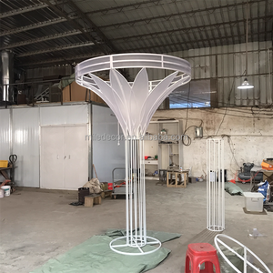 마일 사용자 정의 금속 흰색 웨딩 무대 배경 스탠드 대형 분리 가능한 원형 기둥 간단한 스타일 - Product Image 3