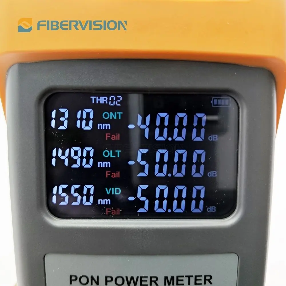 Compteur FIBERVISION PON 1310/1490/1550 nm VFL GPON EPON XPON OLT ONU outil de Test compteur de puissance optique PON