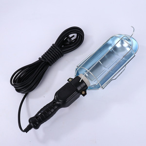 Lampe de travail portative avec couvercle en fer, ampoule halogène 220V, lampe d'inspection portable pour travaux de réparation - Product Image 1