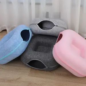 Customized felt pet house for cats shelters collapsible folding felt bed dog house cat pet hotel