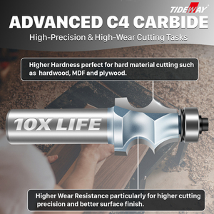 Tideway เครื่องกัดมิลลิ่งตัดแต่งสำหรับเฟอร์นิเจอร์งานไม้เราเตอร์ทังสเตนคาร์ไบด์เกรดอุตสาหกรรม - Product Image 4