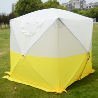 Tente de travail professionnelle portable pour 1-2 personnes, 1,8 x 1,8 m, en tissu Oxford 210D, avec piquets en fibre de verre, pour l'extérieur