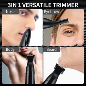 Recortador de Vello Nasal Recargable IPX5, Recortador Eléctrico de Vello Nasal y de Oídos Personalizado para Hombres 3 en 1 con Logotipo, Batería de Litio de 2W - Product Image 4