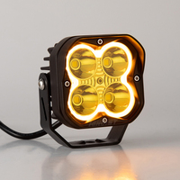 Phare de travail/feu antibrouillard LED super lumineux blanc et jaune de 3,3 pouces pour moto tout-terrain, voiture, SUV, VTT, UTV, BUS 9-32V