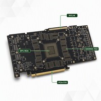 Fabricant de cartes graphiques PCB FR-4 haute vitesse sur mesure à 12 couches - Finition de surface ENIG à doigts plaqués or dur PCIe Gen 5 X16 GPU Deep