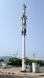 गैल्वेनाइज्ड स्टील मोनोसोल टेलीकॉम टॉवर संचार मास्ट सिग्नल पोल 5 जी बेस स्टेशन मोबाइल सेलुलर एंटीना टॉवर 20 मीटर 30 मीटर - Product Image 5