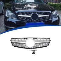 Grille de calandre en plastique ABS effet diamant pour Mercedes Classe C W204 (2008-2014) – Neuf – Accessoire avant pour voiture – Offre Spéciale