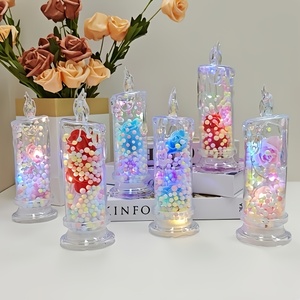 Juego <span class=keywords><strong>de</strong></span> <span class=keywords><strong>Cuatro</strong></span> Velas LED con Forma <span class=keywords><strong>de</strong></span> Rosa Rosa, con Diseño <span class=keywords><strong>de</strong></span> Luz Parpadeante para Crear una Atmósfera Romántica Perfecto - Product Image 5