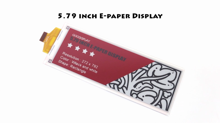 レッドストリップ電子ペーパー電子インクディスプレイ5.79インチ