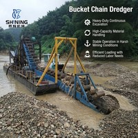 Drague à godets de type chaîne à performance stable avec une grande capacité de levage pour la récupération de l'or alluvionnaire