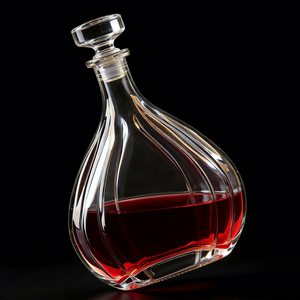 Botellas de Vidrio Personalizadas para Whisky y Vodka, Forma de Cristal Transparente de Cuello <span class=keywords><strong>Largo</strong></span>, 250ml, 500ml, 750ml - Product Image 3