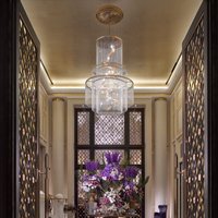 Fournisseur Professionnel de Lustres en Verre Personnalisés pour Villas, Lampes Suspendues Ajustables pour Halls d'Hôtels, LED 3000K Chaud