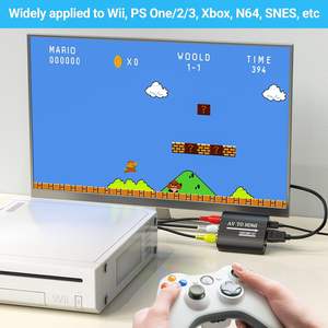 Convertisseurs et répartiteurs vidéo AV vers HDMI prenant en charge 720p 1080p pour PS1/PS2/PS3, Xbox 360, WII/N64/SNES/STB/<span class=keywords><strong>VHS</strong></span>/VCR/Lecteurs <span class=keywords><strong>DVD</strong></span> Blu-Ray - Product Image 4