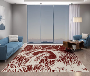 Alfombra de Lana Anudada a Mano de Alta Calidad, Diseño Abstracto, Antideslizante, Ecológica, Apta para Mascotas, para Bar, Ejercicio y Oración - Product Image 6