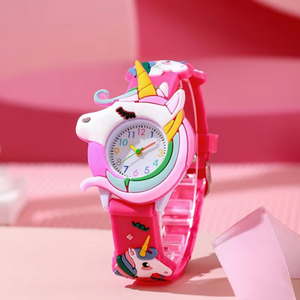 Nouveau dessin animé mignon étoiles arc-<span class=keywords><strong>en</strong></span>-ciel licorne montre à Quartz Gel de silice avec petits garçons et filles cadeaux de montre pour enfants - Product Image 5