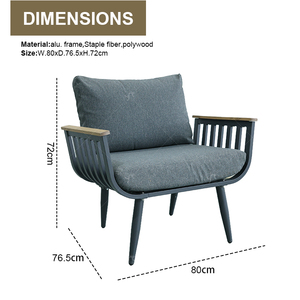 Novo Conjunto de Móveis de Jardim com Design Moderno, Sofá de Luxo para Exterior, Conjunto de Sofá e Mesas, 4 Peças - Product Image 3